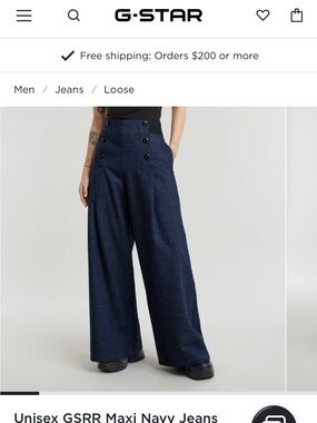 G-Star Raw Research GSRR maxi navy pant jeans unisex 30 NWT